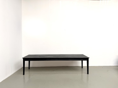 Grande table en bois brûlé Shou Sugi Ban - 300 X 90 cm, vue 2