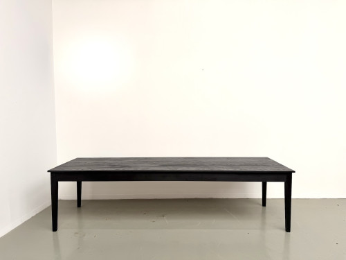 Grande table en bois brûlé Shou Sugi Ban - 300 X 90 cm, vue 3