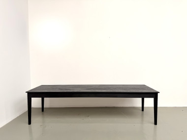 Grande table en bois brûlé Shou Sugi Ban - 300 X 90 cm, vue 3