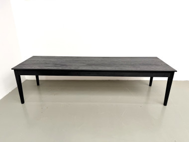 Grande table en bois brûlé Shou Sugi Ban - 300 X 90 cm, vue 4