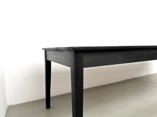 Grande table en bois brûlé Shou Sugi Ban - 300 X 90 cm, vue 10