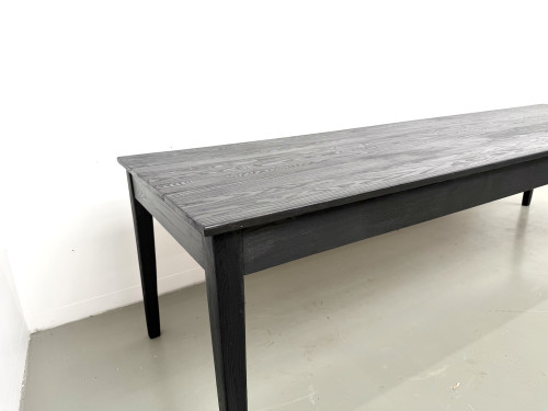 Grande table en bois brûlé Shou Sugi Ban - 300 X 90 cm, vue 11