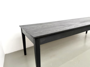 Grande table en bois brûlé Shou Sugi Ban - 300 X 90 cm, vue 11