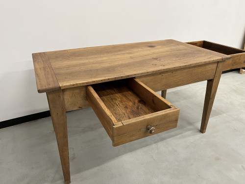 Petite table de ferme en noyer blond, vue 7