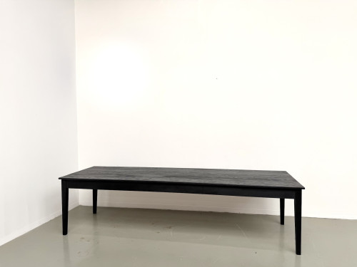 Grande table en bois brûlé Shou Sugi Ban - 300 X 90 cm, vue 12