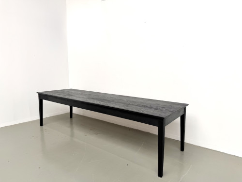 Grande table en bois brûlé Shou Sugi Ban - 300 X 90 cm, vue 13