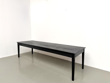 Grande table en bois brûlé Shou Sugi Ban - 300 X 90 cm, vue 13