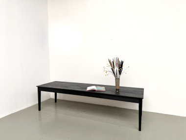 Grande table en bois brûlé Shou Sugi Ban - 300 X 90 cm, vue 17