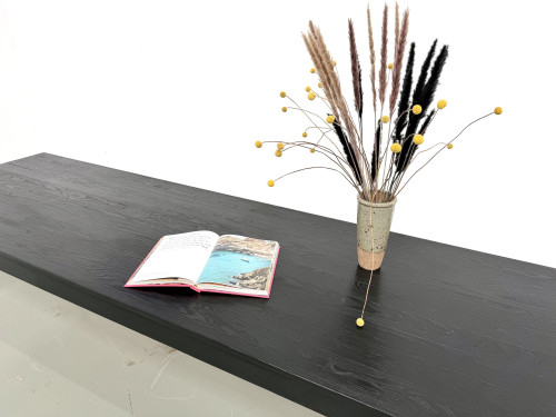 Grande table en bois brûlé Shou Sugi Ban - 300 X 90 cm, vue 18