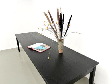 Grande table en bois brûlé Shou Sugi Ban - 300 X 90 cm, vue 19