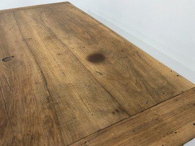 Petite table de ferme en noyer blond, vue 15