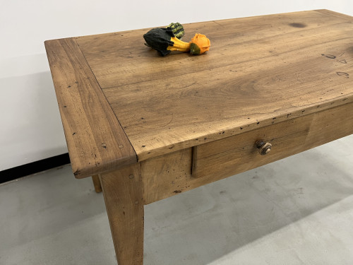 Petite table de ferme en noyer blond, vue 24