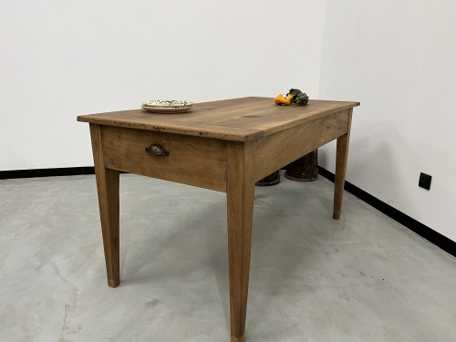 Petite table de ferme en noyer blond, vue 28