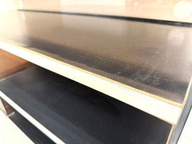 Meuble Hi-Fi en plexiglass fumé et aluminium, Eric Maville, France, années 1970, vue 9