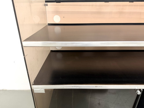 Meuble Hi-Fi en plexiglass fumé et aluminium, Eric Maville, France, années 1970, vue 15