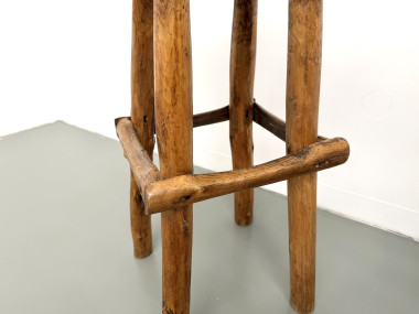 Paire de tabourets de bar brutalistes, France, années 1950, vue 9
