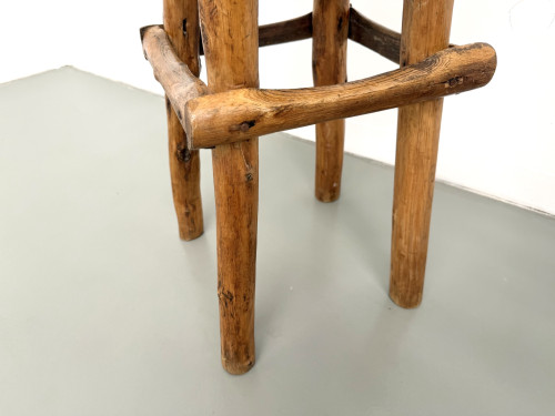Paire de tabourets de bar brutalistes, France, années 1950, vue 10