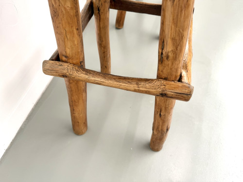 Paire de tabourets de bar brutalistes, France, années 1950, vue 21
