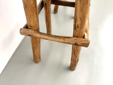 Paire de tabourets de bar brutalistes, France, années 1950, vue 21
