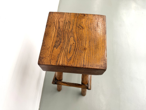 Paire de tabourets de bar brutalistes, France, années 1950, vue 23