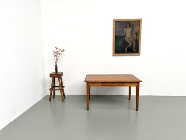 Table de ferme en pin, France, années 1950, vue 2