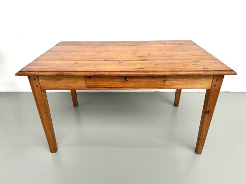 Table de ferme en pin, France, années 1950, vue 3