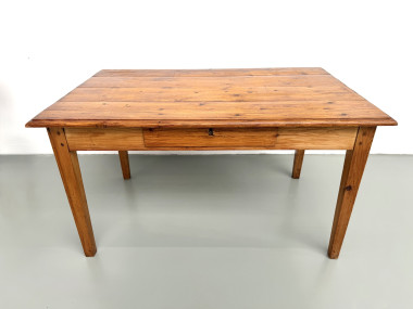 Table de ferme en pin, France, années 1950, vue 3