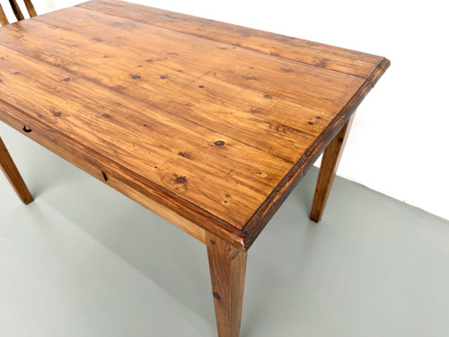 Table de ferme en pin, France, années 1950, vue 7