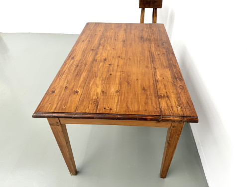 Table de ferme en pin, France, années 1950, vue 9