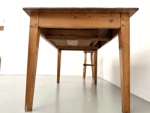 Table de ferme en pin, France, années 1950, vue 11