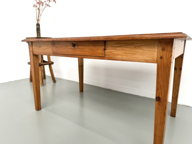 Table de ferme en pin, France, années 1950, vue 13