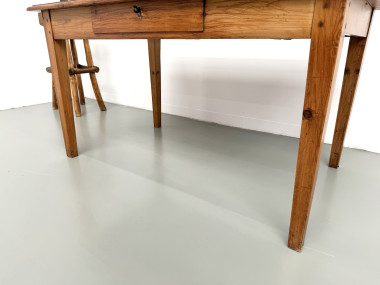 Table de ferme en pin, France, années 1950, vue 14