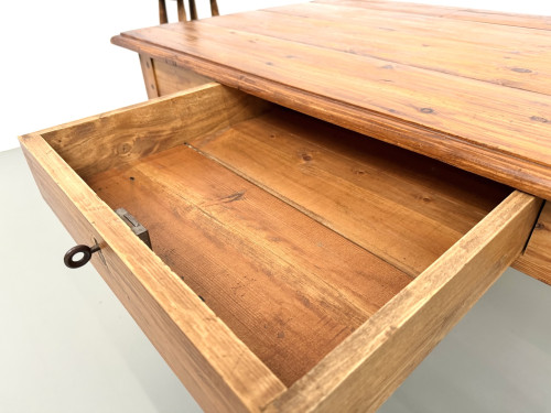 Table de ferme en pin, France, années 1950, vue 15