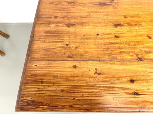 Table de ferme en pin, France, années 1950, vue 17
