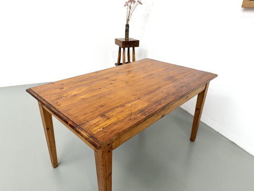 Table de ferme en pin, France, années 1950, vue 23