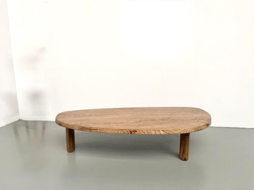 Table basse "Forme Libre" XXL en chêne massif – Années 50, vue 2