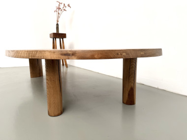 Table basse "Forme Libre" XXL en chêne massif – Années 50, vue 5