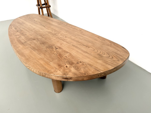 Table basse "Forme Libre" XXL en chêne massif – Années 50, vue 6