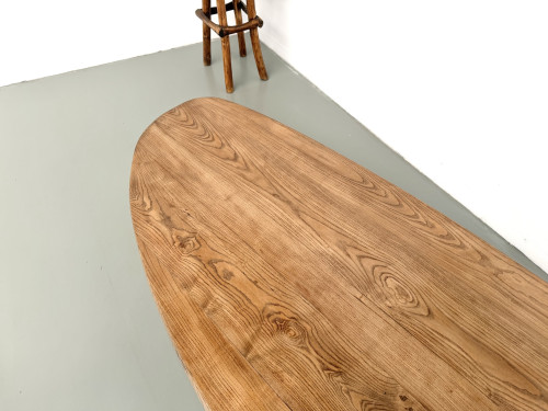 Table basse "Forme Libre" XXL en chêne massif – Années 50, vue 8