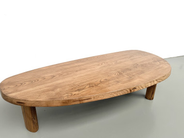 Table basse "Forme Libre" XXL en chêne massif – Années 50, vue 11