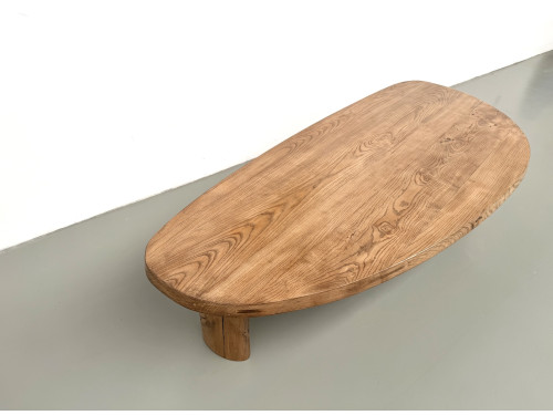 Table basse "Forme Libre" XXL en chêne massif – Années 50, vue 12