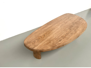 Table basse "Forme Libre" XXL en chêne massif – Années 50, vue 12