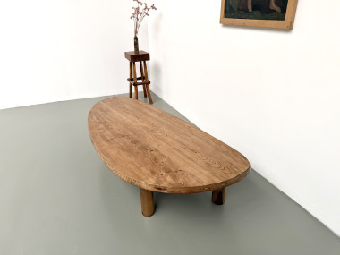 Table basse "Forme Libre" XXL en chêne massif – Années 50, vue 16