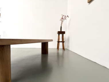 Table basse "Forme Libre" XXL en chêne massif – Années 50, vue 17