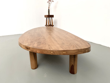 Table basse "Forme Libre" XXL en chêne massif – Années 50, vue 19