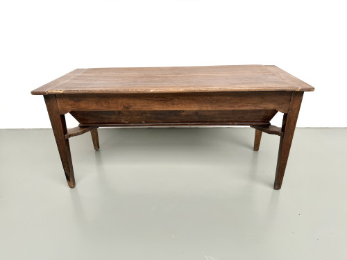 Table de ferme, ancien pétrin en chêne massif, France, vers 1920, vue 2
