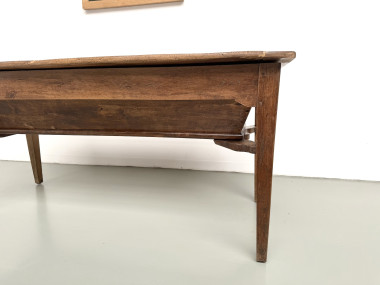 Table de ferme, ancien pétrin en chêne massif, France, vers 1920, vue 5