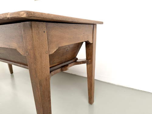 Table de ferme, ancien pétrin en chêne massif, France, vers 1920, vue 8
