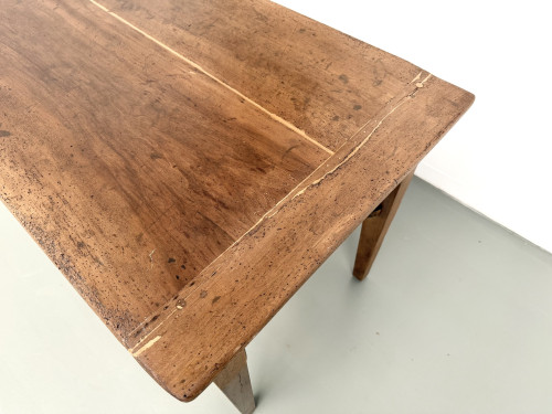 Table de ferme, ancien pétrin en chêne massif, France, vers 1920, vue 9