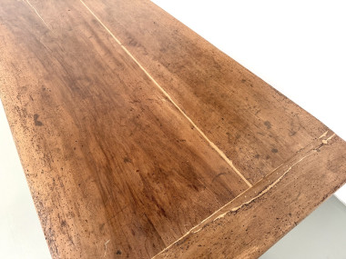 Table de ferme, ancien pétrin en chêne massif, France, vers 1920, vue 11